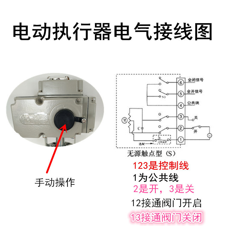 開(kāi)關(guān)無(wú)源觸點(diǎn)型電動(dòng)執(zhí)行器接線圖_副本